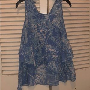 Women’s Blue Cold Should Shoulder Tank Top